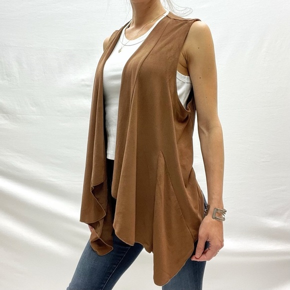 Bali Jackets & Blazers - Bali boho prairie southwestern festival gypsy vest brow tan size L woman’s